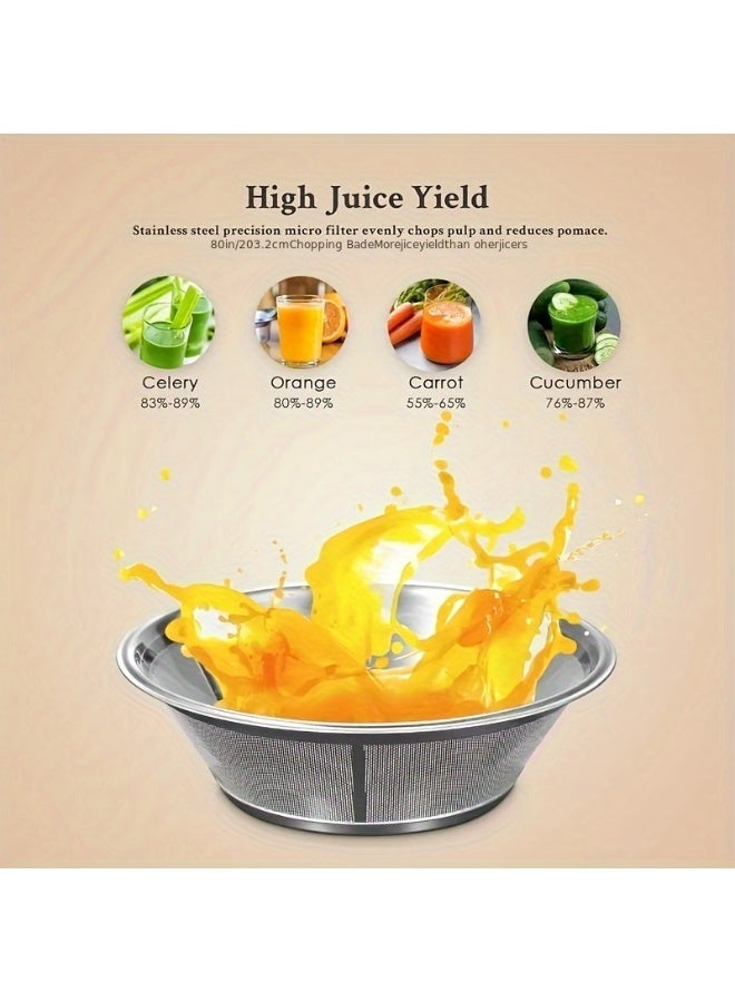 New juicer, centrifugal juicer with 3-inch wide-mouth fruit and vegetable feed chute,easy to clean, stainless steel - Image 2