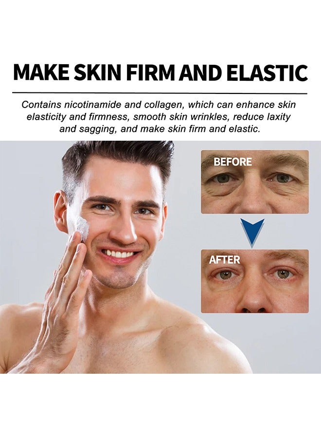 East Moon Men's Agerevive Collagen Cream, Fade Fine Lines, Tighten Skin, Age Rewind Wrinkles Smoothing Gel, Day & Night Skin Care Moisturizing and Tightening Lotion 30g - Image 3