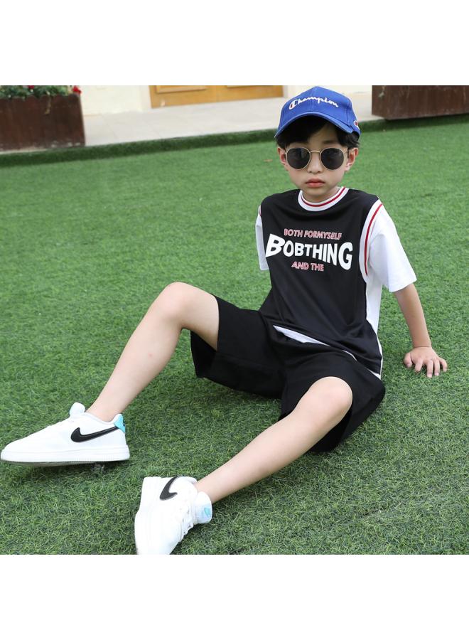 Children's Basketball Clothes Suit Middle And Big Children's Clothing Summer Men's Basketball Clothes Children's Training Sportswear Sweat-absorbent Basketball Jersey Thin