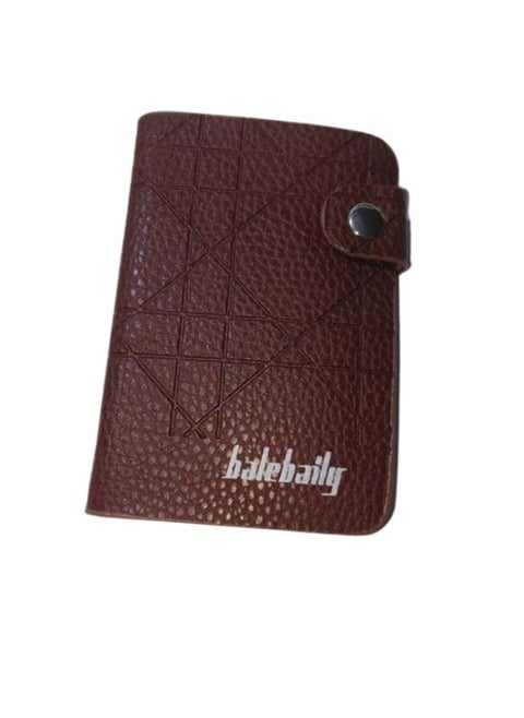 Leather Wallet with Zipper for Small Card Holder with 11 Cards Capacity