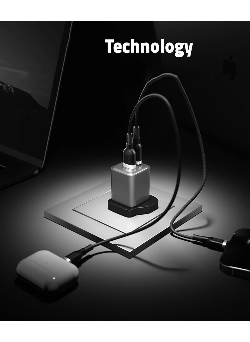 تيكو شاحن تيكو TK-886 بقوة 45 واط فائق السرعة USB + محول حائط سريع Type C إلى Type C - أسود - Image 4