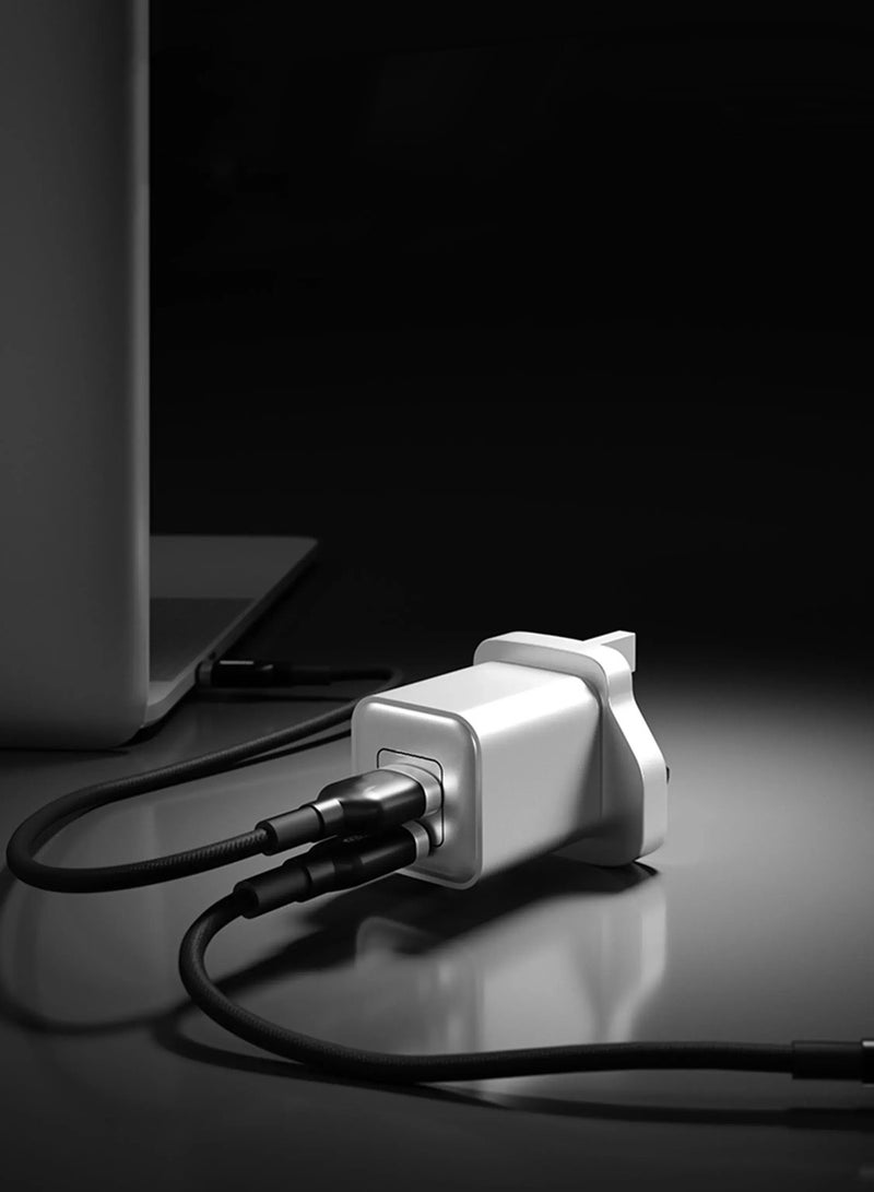 تيكو شاحن تيكو TK-886 بقوة 45 واط فائق السرعة USB + محول حائط سريع Type C إلى Type C - أسود - Image 3