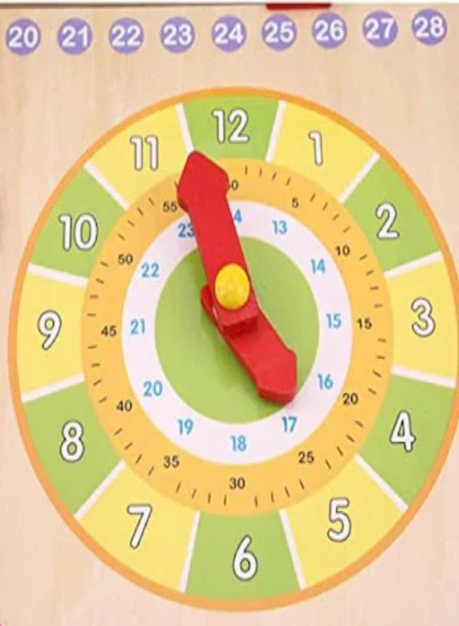 RPC99 Learning Clock with Bead Lace - Educational Wooden Toy for Babies and Toddlers (2-4 Years) | Developmental Puzzle Gift for Boys & Girls - Image 2