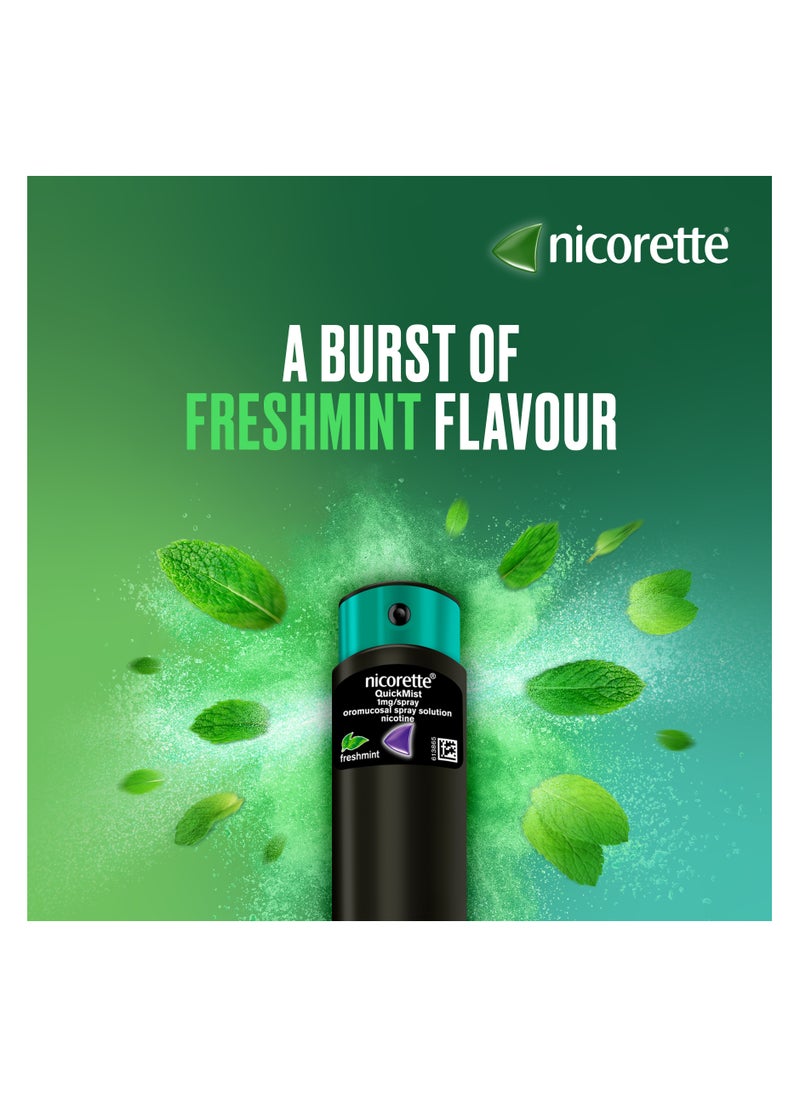 nicorette Nicorette - Quickmist Mouth Spray, Freshmint - 2 x 150 Sprays  - Image 4
