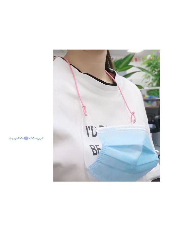 NIBEMINENT 5-Piece Face Mask Holder Lanyard Set Pink - Image 2