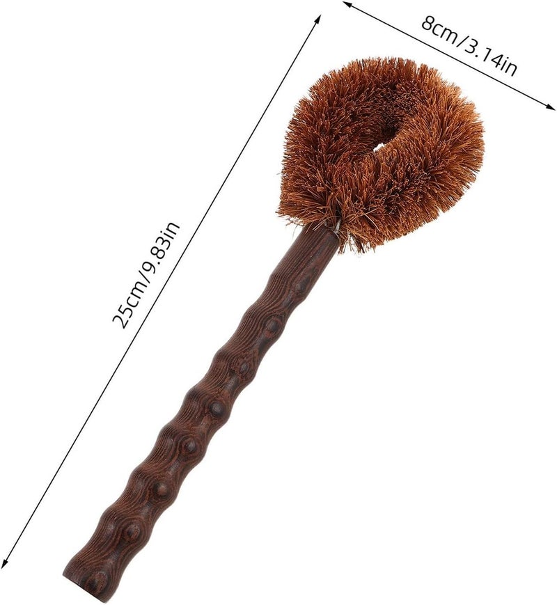 Garneck Wooden Dish Brush Thickened Kitchen Scrub Brush with Stiff Bristles for Pot Pan Cleaning Sturdy Wood Handle Kitchen Washing up Tool for Cast Iron Skillet and Sink Cleaning - Image 2