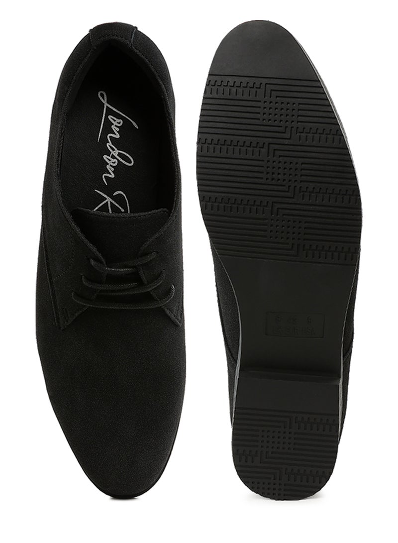 لندن راج أحذية ديربي رجالية كلاسيكية من لندن راغ باللون الأسود - Image 4