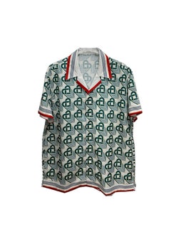 2024 Summer New Fashion Casual Mens Digital Print Short Sleeve Shirt Trendy European And American Style Beach Wear Motorcycle S Color