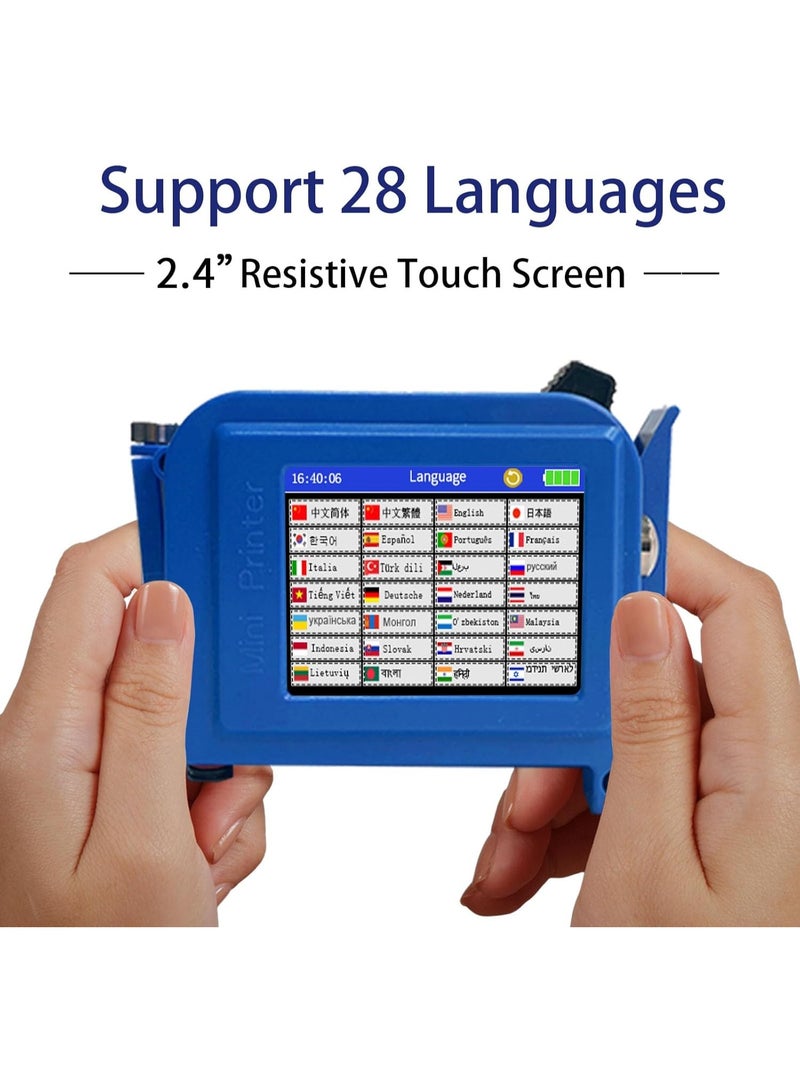 YAOMATEC Portable Mini Handheld Inkjet Printer for Flat and Curved Surface, 0.5in/12.7MM Pocket Printer with 28 Languages & Quick-Drying Ink Cartridge, Marking Device for Date Time Barcode Logo QR Batch Number - Image 5
