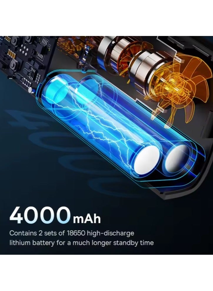 Baseus Baseus Super Mini Pro Wireless Car Air Pump Portable Air Compressor for Cars Motorcycles Electric Tire Inflator with Digital LCD Display Powered by 18650 Lithium-Ion Batteries (Included) Black  - Image 4