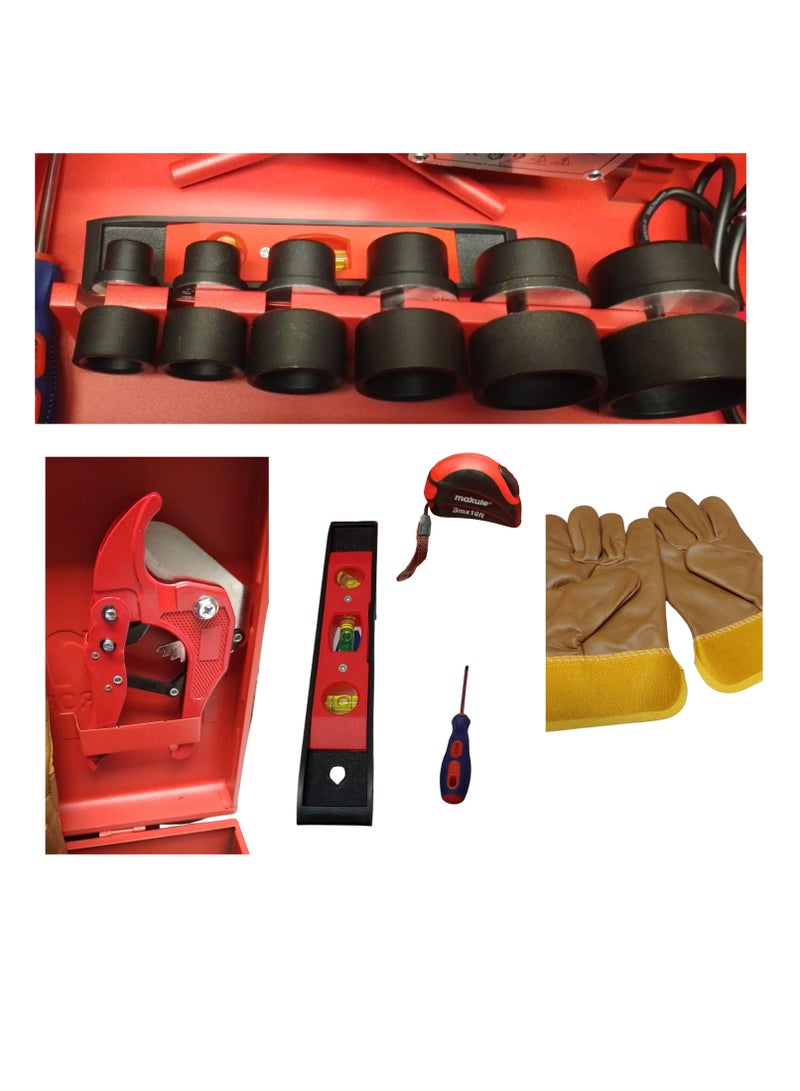 makute 2000W Plastic welding machine set with Adjustable Temperature, 20-63mm Mould Size, 0-300°C Temperature Range Two-Color Indicator Rapid Heating (PW001) - Image 4