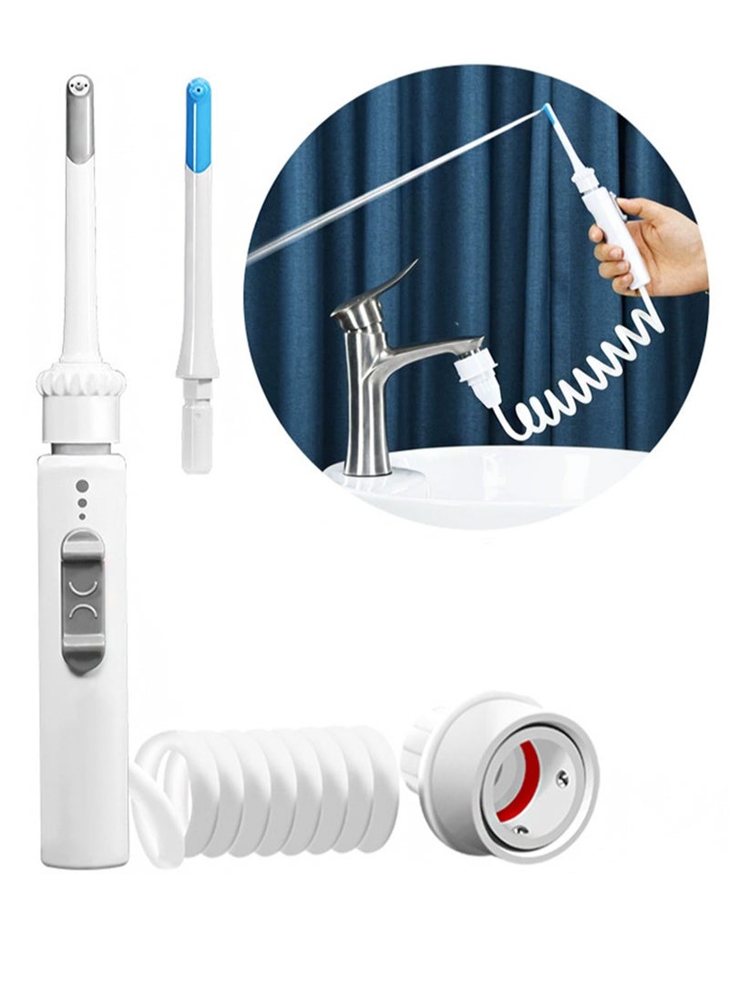 HaLunhi Oralirrigator Toothflush，Water Flosser for Family Use，Comes With 2 Nozzles, Suitable for Faucets and Showers, Non-Electric Safety, Water Pressure Oral Care Teeth Cleaning Mouthwash Device - Image 1