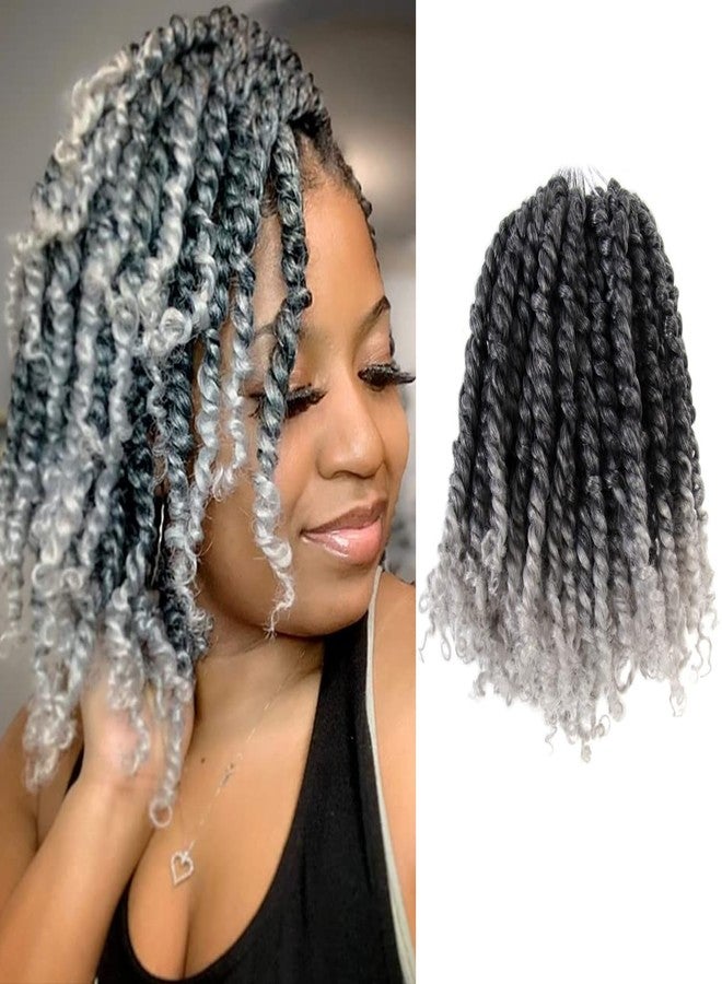 VIOLET Passion Twist Crochet Hair - 6 Inch, 9 Packs, Pre-twisted, for Black Women (TGray) - Image 1