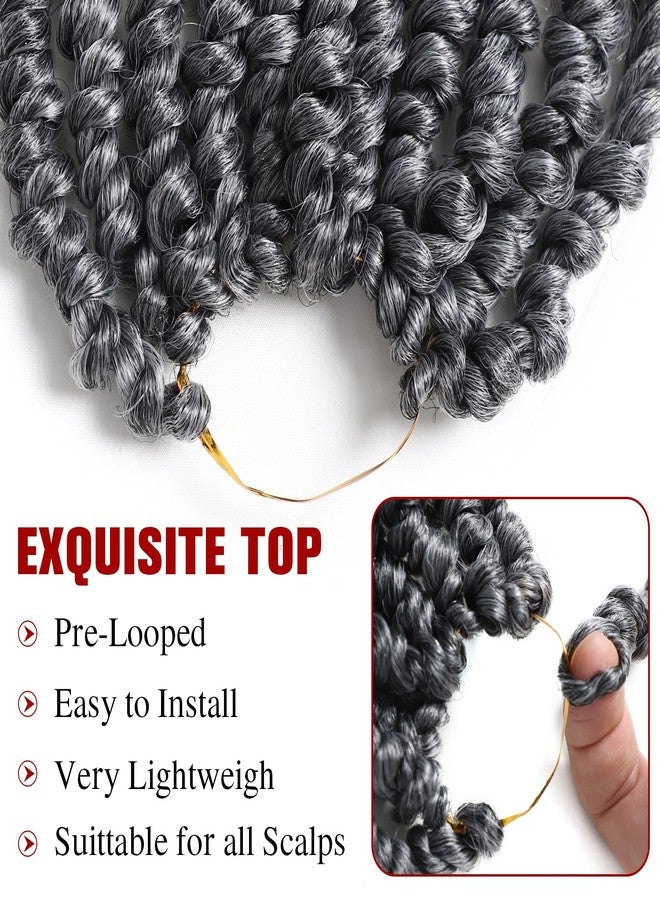 VIOLET Passion Twist Crochet Hair - 6 Inch, 9 Packs, Pre-twisted, for Black Women (TGray) - Image 4