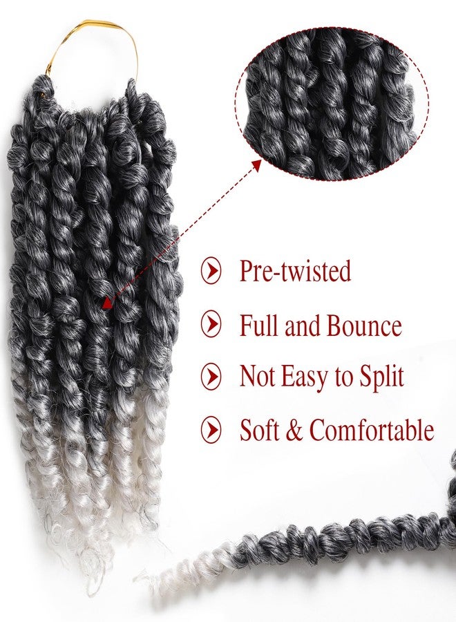 VIOLET Passion Twist Crochet Hair - 6 Inch, 9 Packs, Pre-twisted, for Black Women (TGray) - Image 5
