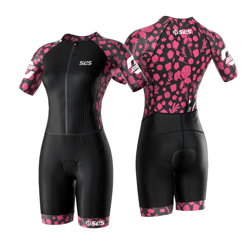 SLS3 Triathlon Suits Women Elite Aero Sleeved Tri Suit Women Trisuit QuickDry Italian Chamois Ready for Any Distance Wild Pink XSmall - Image 2