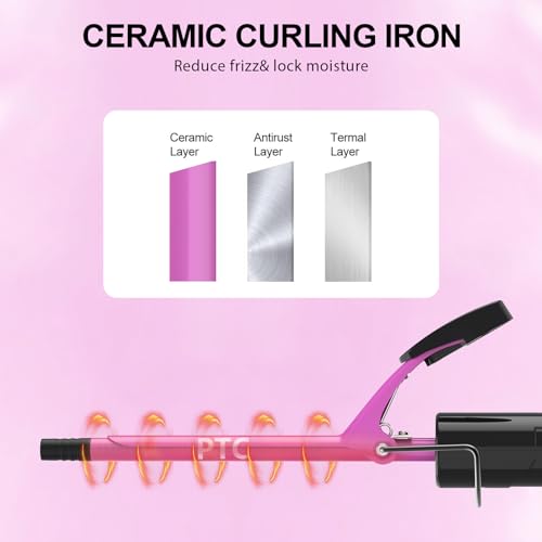 DAN Technology Small Ceramic Curling Wand with Adjustable Temperature for Tight Curls on Short & Long Hair (3/8 Inch, 10MM) - Image 3
