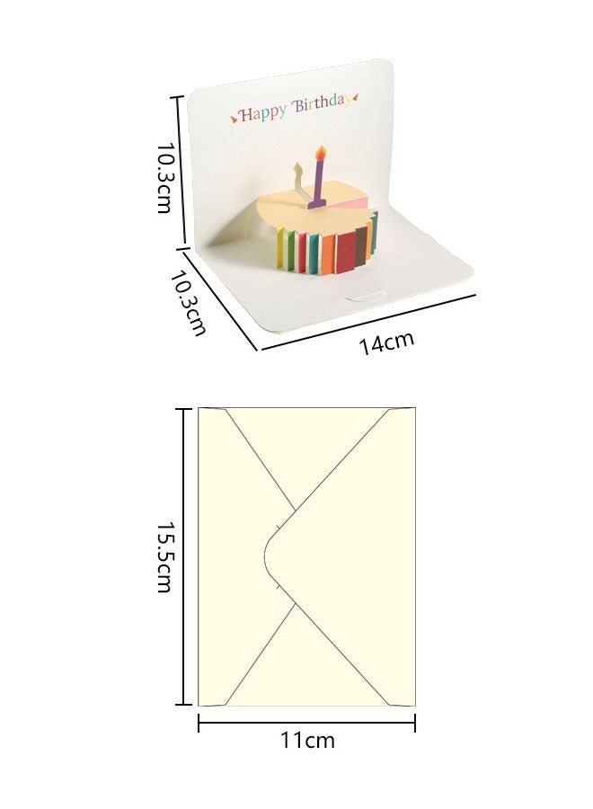 6PCS 3D Greeting Card with Envelope Happy Birthday Card DIY Blessing Card - Image 5