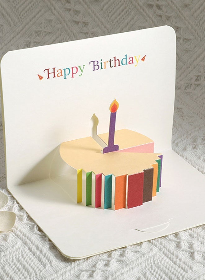 6PCS 3D Greeting Card with Envelope Happy Birthday Card DIY Blessing Card - Image 2