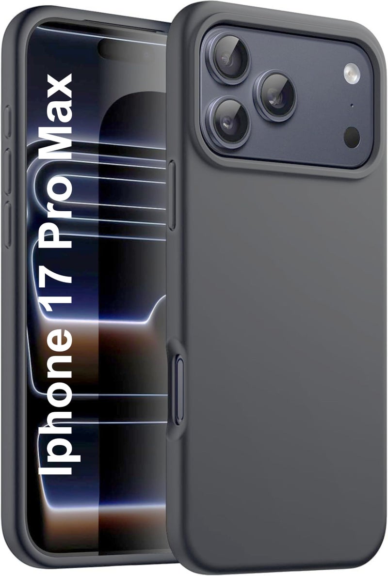 SBMS Silicone Case for iPhone 17 Pro Max 6.9-Inch, Silky-Soft Touch Full-Body Protective Phone Case, Shockproof Back Cover for iPhone 17 Pro Max (Gray) - Image 1