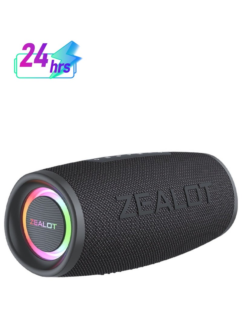 Zealot - ZEALOT S56 40W Bluetooth Speakers, Outdoor Portable Subwoofer, EQ Mode Wireless Speaker, Dual Pairing, Waterproof IPX5 8000mAh Battery, 24 Hours Playtime Loud Stereo, Booming Bass For Outdoor/Home/Car - Image 1