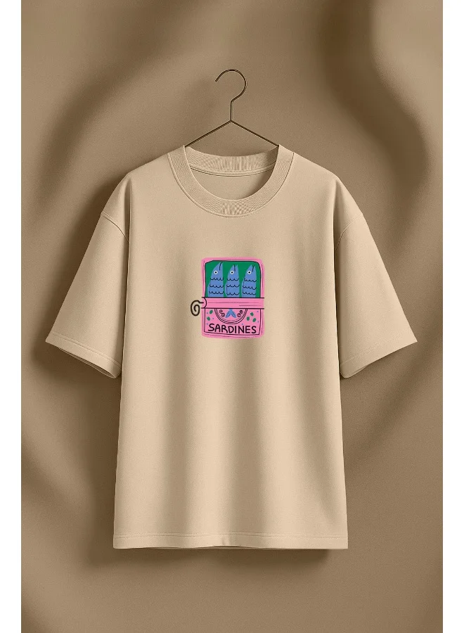 جونبيري JUNEBERRY ® Women’s Pure Cotton Oversized Baggy Fit Drop Shoulder Half Sleeve Round Neck Front Chest Printed T-Shirt (OS_JB_SRDN_SW_XL)
