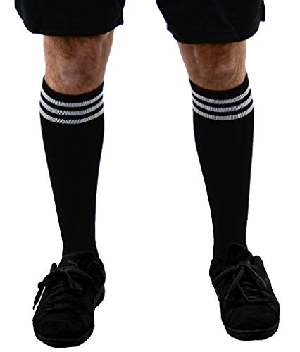 Mato & Hash Official Soccer Referee Sock - Adult Black/White CA7400 - Image 2