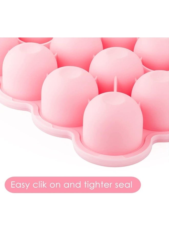 Samuelworld حاوية تخزين طعام الأطفال من سامويل وورلد، 12 حصة، وردي SM-12 - Image 4