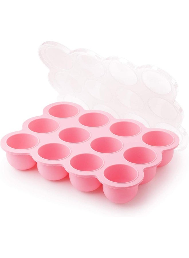 Samuelworld حاوية تخزين طعام الأطفال من سامويل وورلد، 12 حصة، وردي SM-12 - Image 2