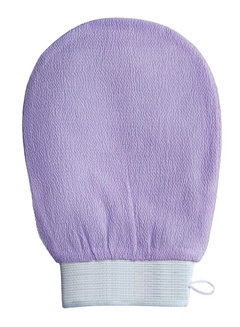 Gloves bath towel fine sand single layer double-sided massage back scrub bath exfoliating bath towel, scrub, purple - Image 1