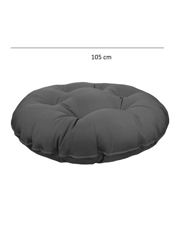 ANAND INDIA GROUPS ANAND INDIA GROUPS Polyester Designer Round Cushion for Hanging Basket Swing Chair for Outdoor Egg Swing ChairGarden Swing Seat Padded Pillow Light Grey  - Image 3