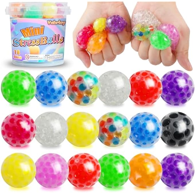 Vabrloy Pack of 18 Mini Stress Balls - Image 1