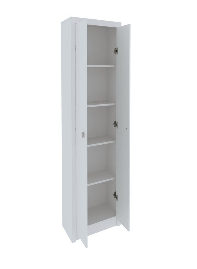 Tecnomobili Book Cabinet 5 shelves 2Door white color171.5x60x31.8cm  - Image 2
