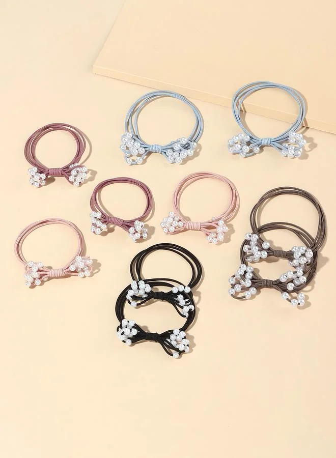 Take Two Take Two Set of 10 - Faux Pearl Hair Tie