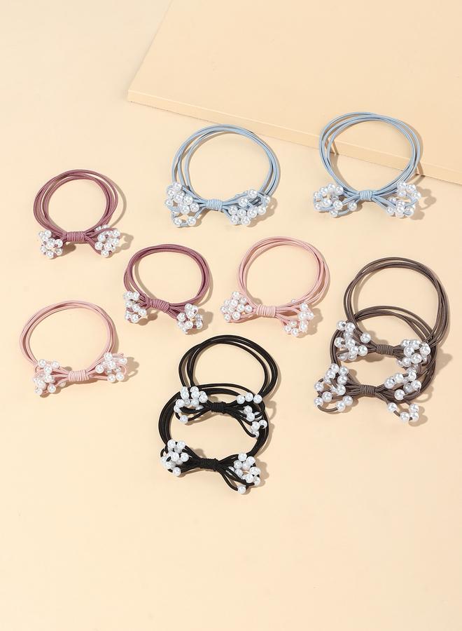Take Two Set of 10 - Faux Pearl Hair Tie - Image 2
