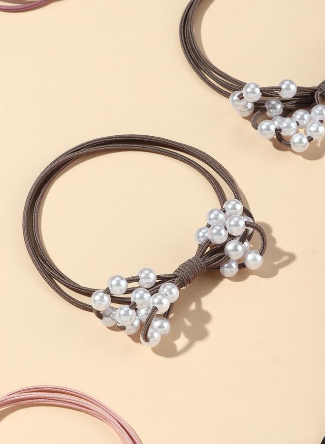 Take Two Set of 10 - Faux Pearl Hair Tie - Image 5
