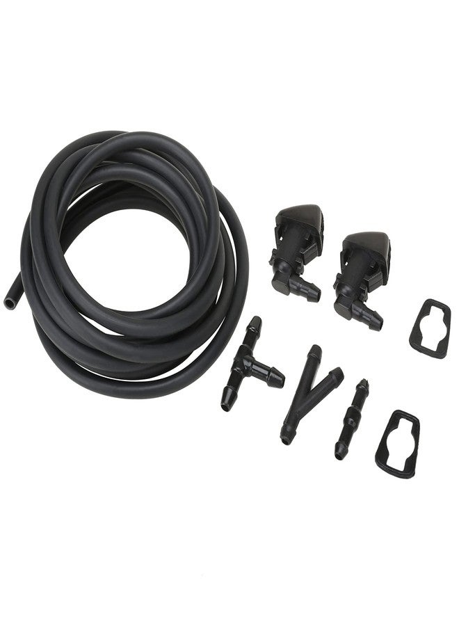 MITZONE Windshield Washer Nozzle Kit - Compatible with 2008-2010 Ford F250, F350, F450, F550 Super Duty - Replace 7C3Z-17603-A - Image 1