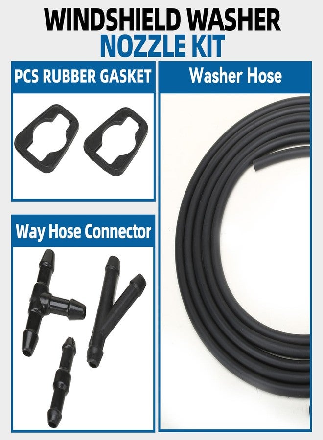 MITZONE Windshield Washer Nozzle Kit - Compatible with 2008-2010 Ford F250, F350, F450, F550 Super Duty - Replace 7C3Z-17603-A - Image 3