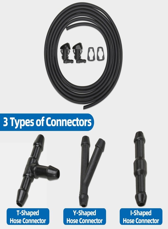 MITZONE Windshield Washer Nozzle Kit - Compatible with 2008-2010 Ford F250, F350, F450, F550 Super Duty - Replace 7C3Z-17603-A - Image 5