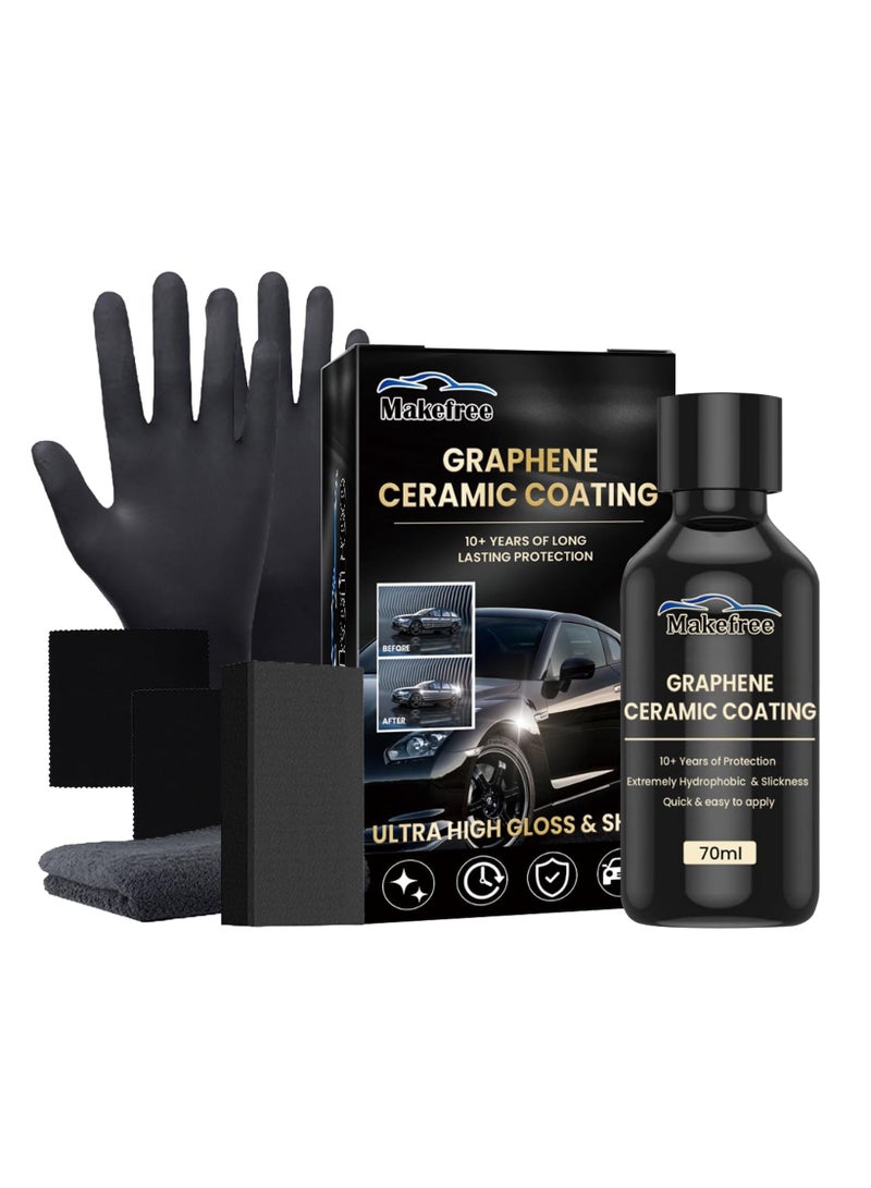 KASTWAVE Graphene Ceramic Coating for Automotive,Ceramic Coating for Cars, Graphene Coating for Car Detailing, Long-Lasting Protection Kit for Car Detailing (70ml) - Image 1