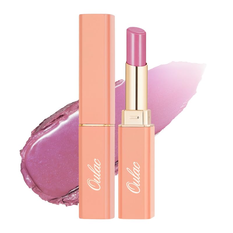 OULAC Mauve Pink Lip Color with Silver Blue Shimmer 90 Moisture 1 Hour Water Resistant Lipstick - Image 1
