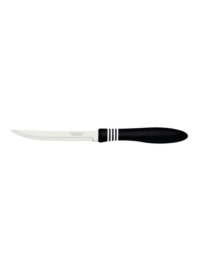 TRAMONTINA Tramontina Cor&Cor 2 Pieces Steak Knife Set with Stainless Steel Blade and Black Polypropylene Handle