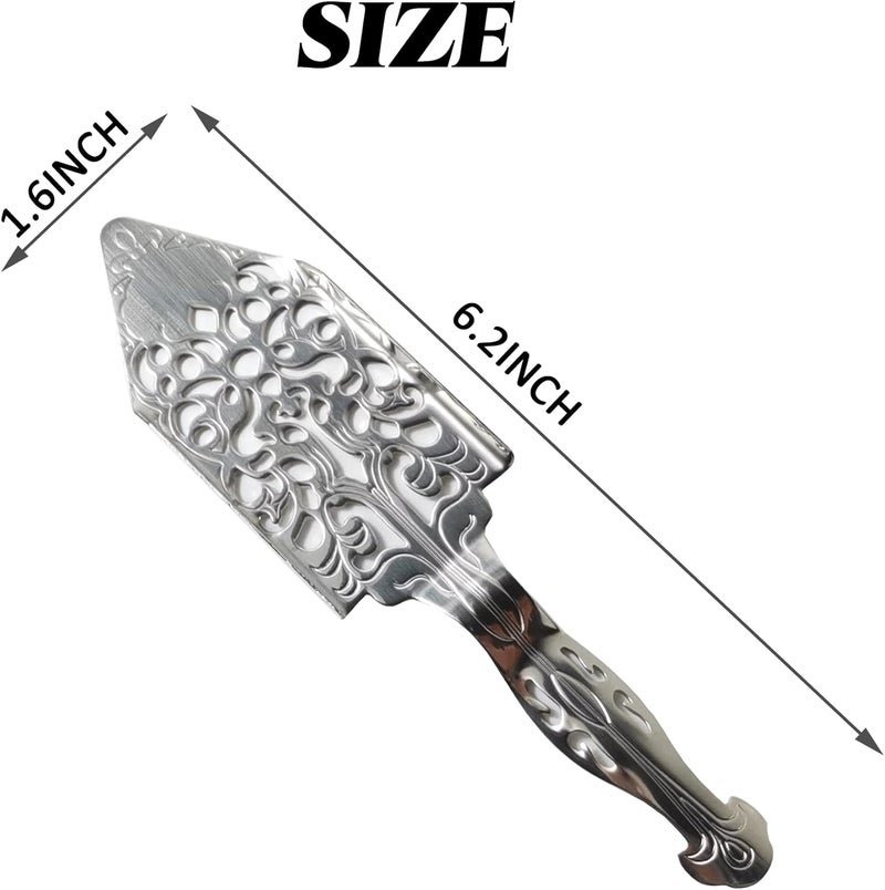 NSBELL 4PCS Stainless Steel Absinthe Spoons Vintage Wormwood Cocktail Bar Glass Cup Drinking Filter Hollowed Out Absinthe Fountain Spoon Dripper (4) - Image 2