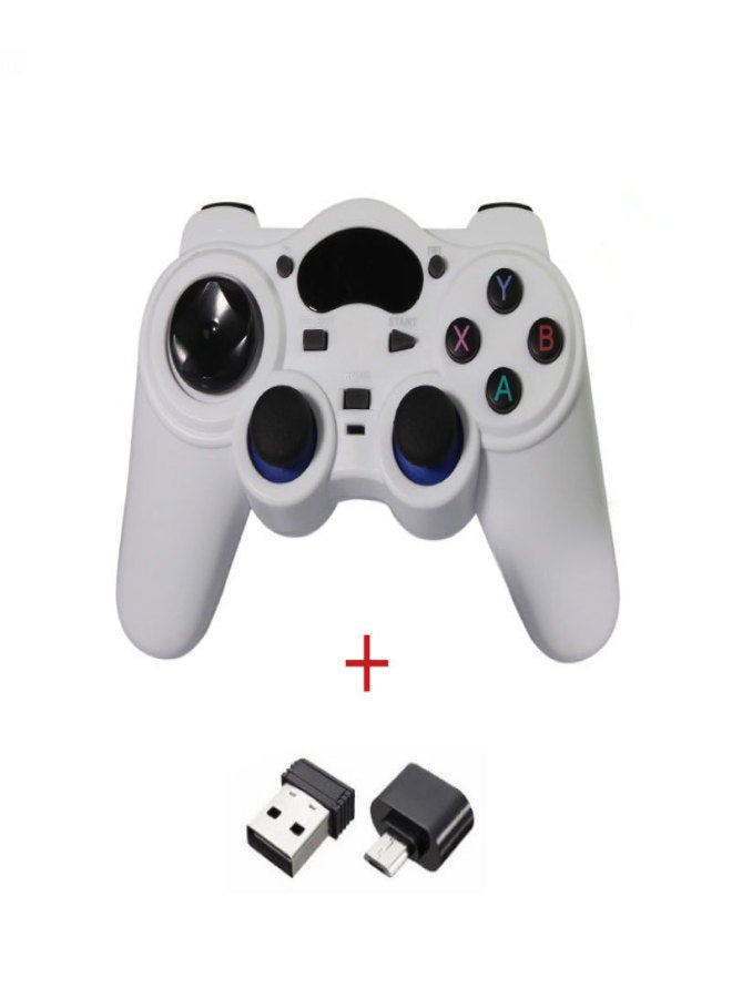 2.4G wireless Android game handle TV computer PC360 TVBOX STEAM source manufacturer White MICRO OTG - Image 1