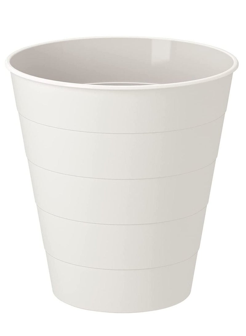 HOMESTAR Trash Can White Plastic - Image 1