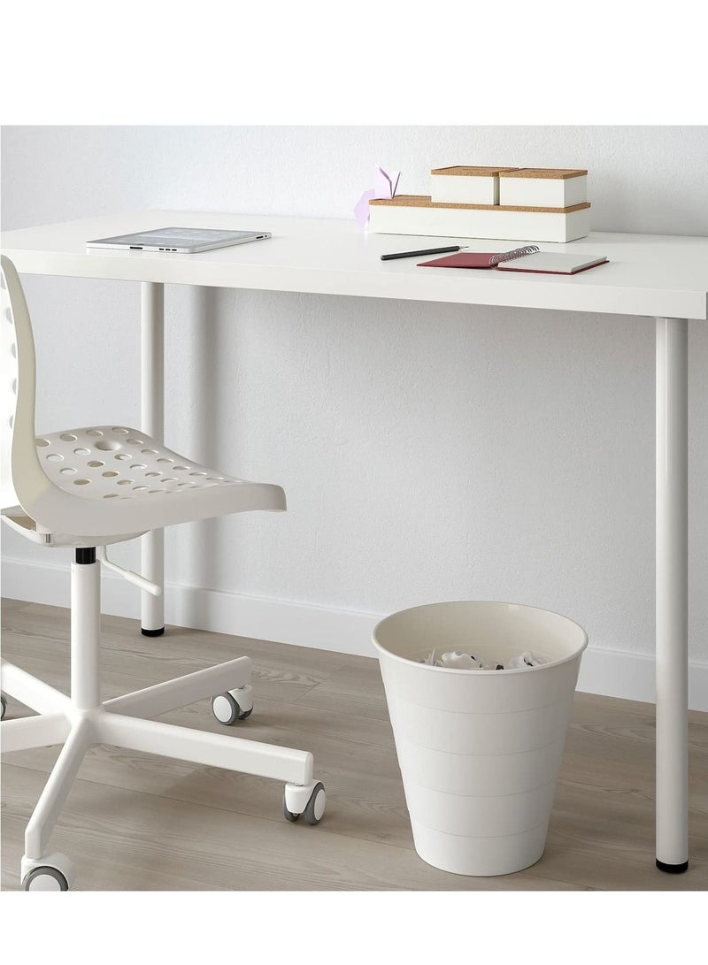 HOMESTAR Trash Can White Plastic - Image 2