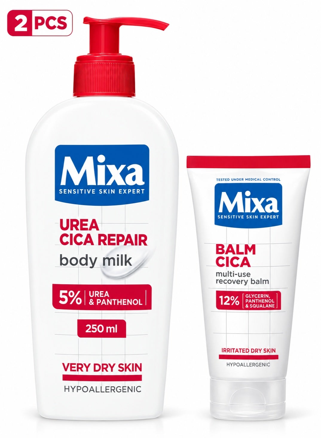 MIXA Cica Repair Duo Urea Cica Repair Body Milk And Multi Use Recovery Balm