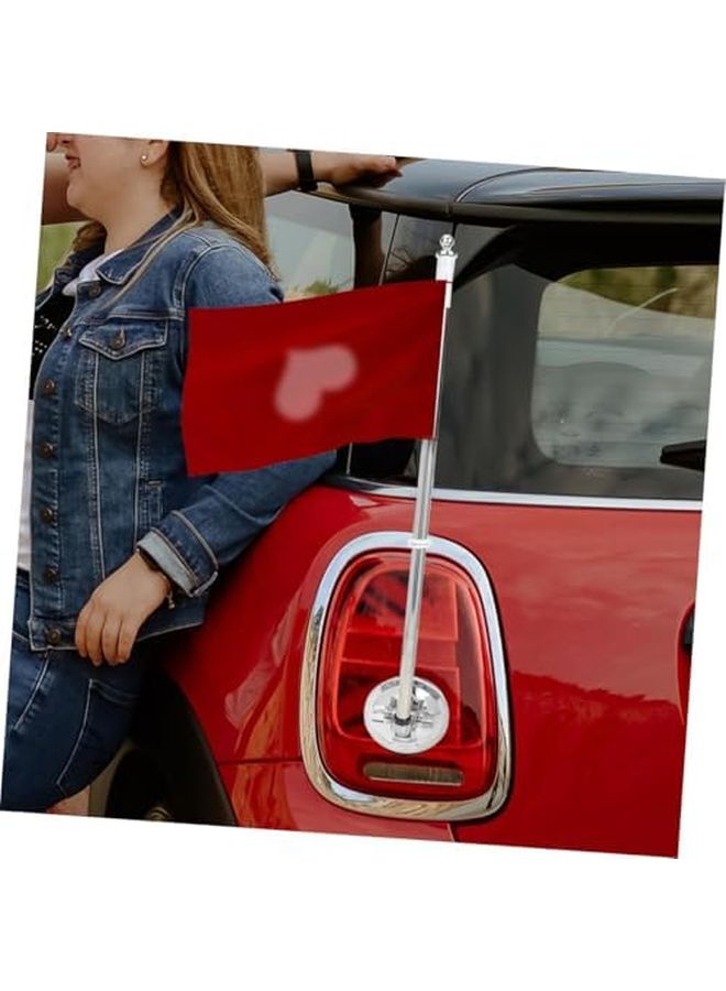 Mikinona 2 Pack Silver Car Suction Flag Pole Mount Kit Lightweight Portable Vehicle Flagpole Base - Image 5