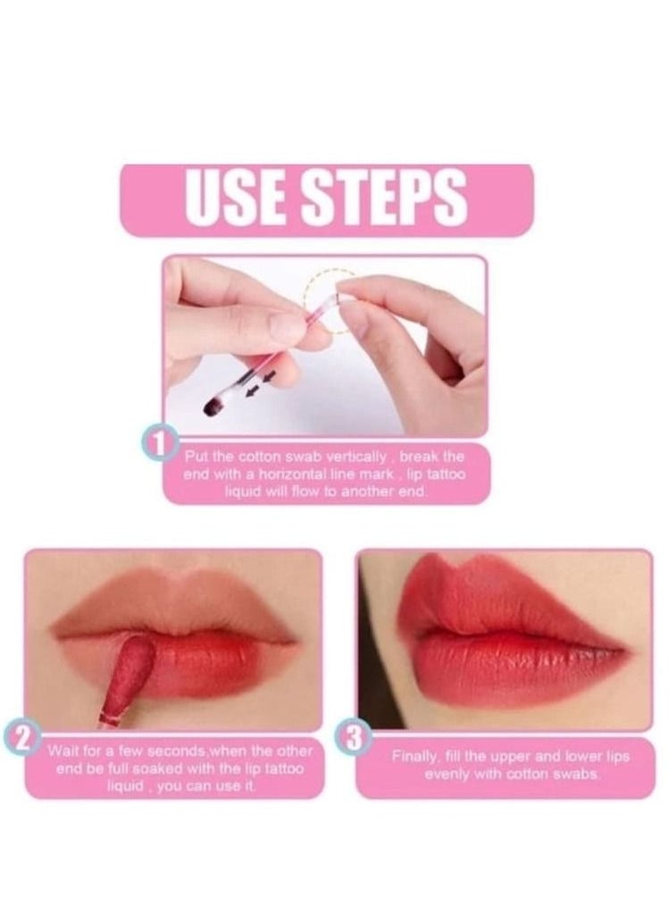 Generic - 20 Pcs Non-Stick Cotton Swab Tattoo Lipstick Nude - Image 1