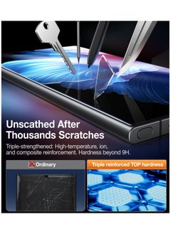 TORRAS Top-Notch Diamond Shield for Samsung Galaxy S24 Ultra Screen Protector [9H+ Durable Mil-Grade Protection] 0.04s Fingerprint Unlock Bubble Free Aerospace Grade Screen Protector S24 Ultra Tempered Glass 2 Packs 6.8 Inch  - Image 5